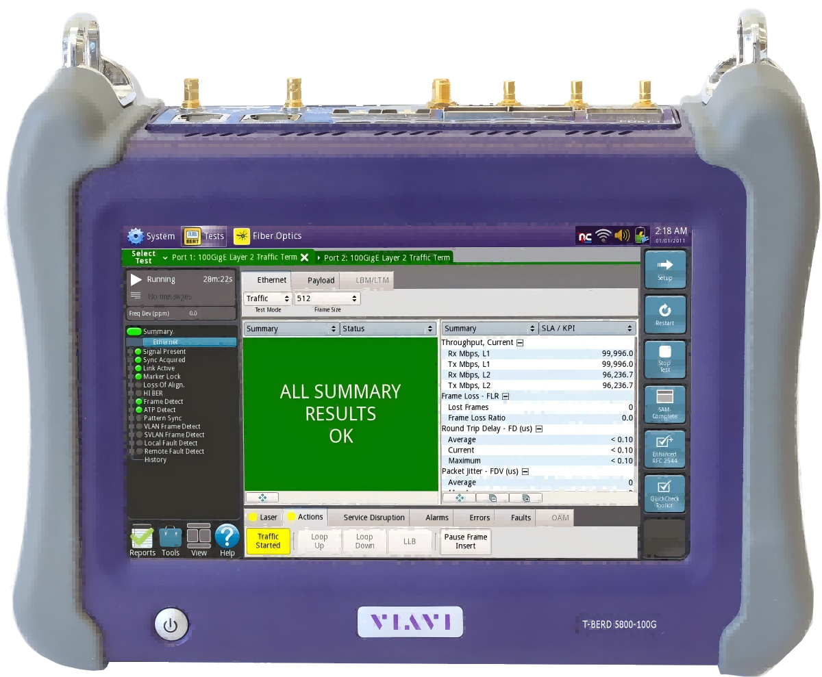 Viavi MTS-5800 手持式網(wǎng)絡測試儀（光時域反射儀 / OTDR）