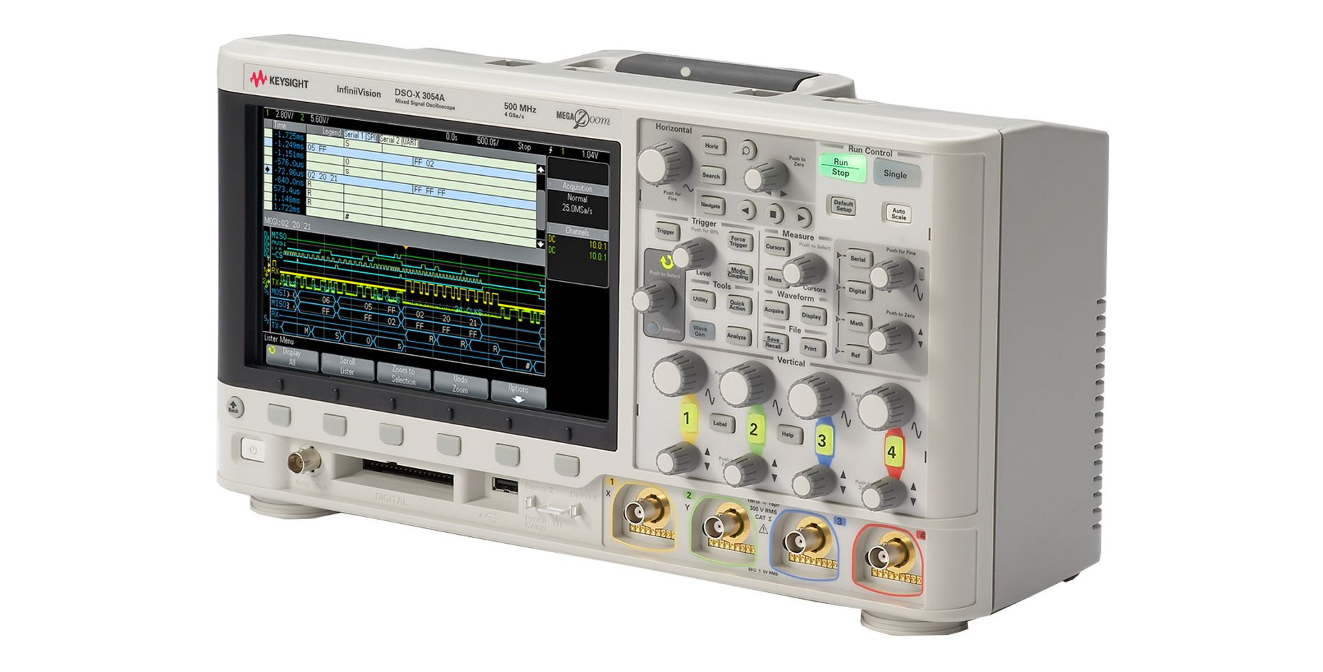 是德科技DSOX3054A數(shù)字示波器 500MHz 4通道 高速信號捕獲測試儀器